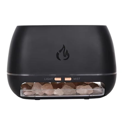 FlameGlow Salt Humidifier — Himalayan Flame-Effect Diffuser