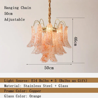 Colorful Art Glass Chandelier – Modern Statement Pendant Light