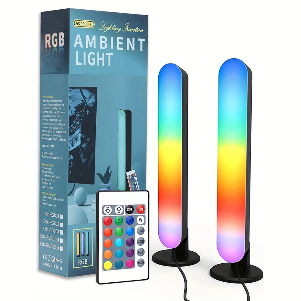 RGB Ambient Light Bar — Sound-Reactive Mood Lamp