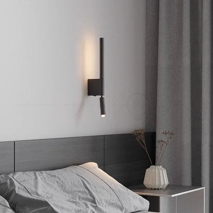 AxisGlow LED Wall Lamp – Rotating Minimalist Bedside Reading Light