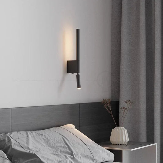AxisGlow LED Wall Lamp – Rotating Minimalist Bedside Reading Light