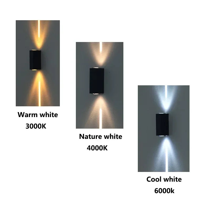 Sculpted Beam LED Wall Light – IP65 Indoor & Outdoor Up & Down Sconce