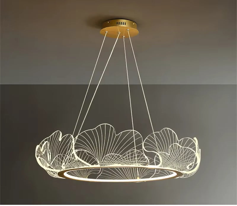 Modern Petal Pendant Light – Acrylic Flower Chandelier