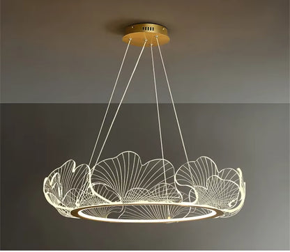 Modern Petal Pendant Light – Acrylic Flower Chandelier