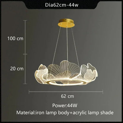 Modern Petal Pendant Light – Acrylic Flower Chandelier