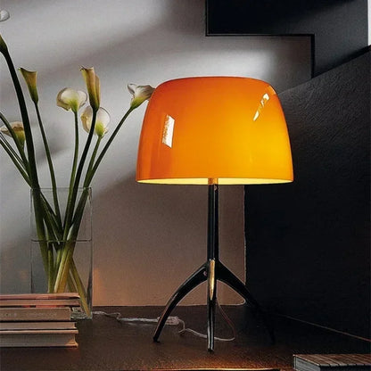 Nordic Glass Tripod Table Lamp — Modern Colored Desk & Bedside Lighting