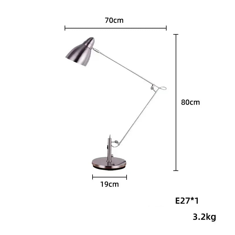 Swing Long Arm Adjustable Desk Lamp — Aluminum Modern Task Light