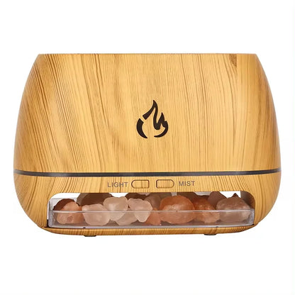 FlameGlow Salt Humidifier — Himalayan Flame-Effect Diffuser