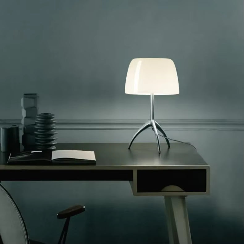 Nordic Glass Tripod Table Lamp — Modern Colored Desk & Bedside Lighting