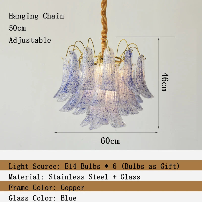Colorful Art Glass Chandelier – Modern Statement Pendant Light
