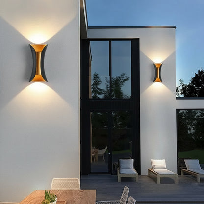Sculpted Beam LED Wall Light – IP65 Indoor & Outdoor Up & Down Sconce