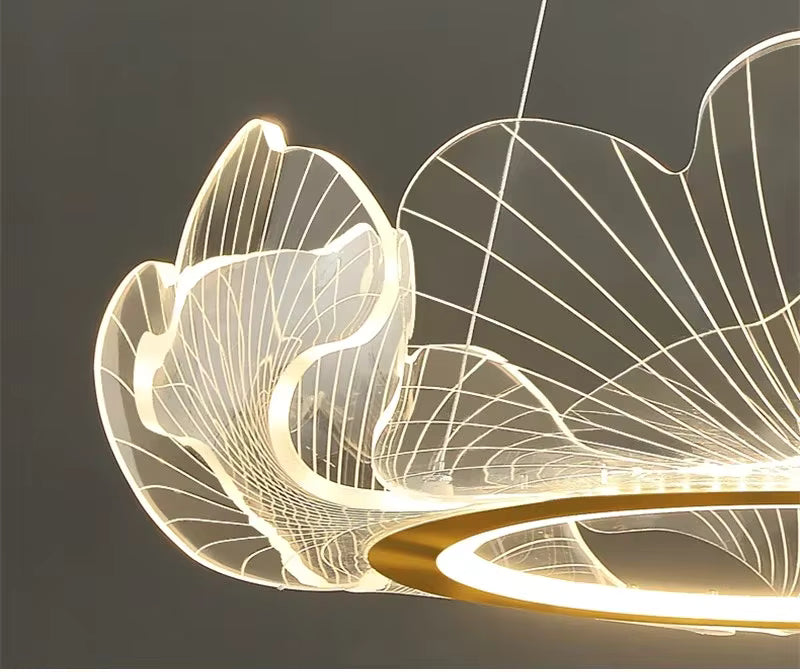 Modern Petal Pendant Light – Acrylic Flower Chandelier