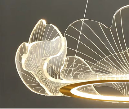 Modern Petal Pendant Light – Acrylic Flower Chandelier
