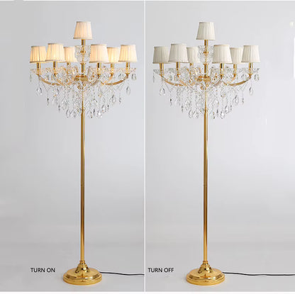 Crystal Elegance Floor Lamp – European Style Crystal Standing Lamp