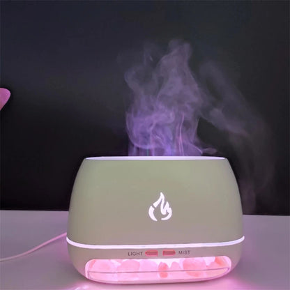 FlameGlow Salt Humidifier — Himalayan Flame-Effect Diffuser