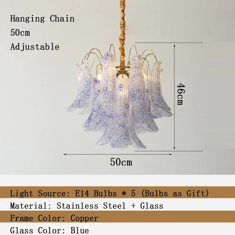 Colorful Art Glass Chandelier – Modern Statement Pendant Light