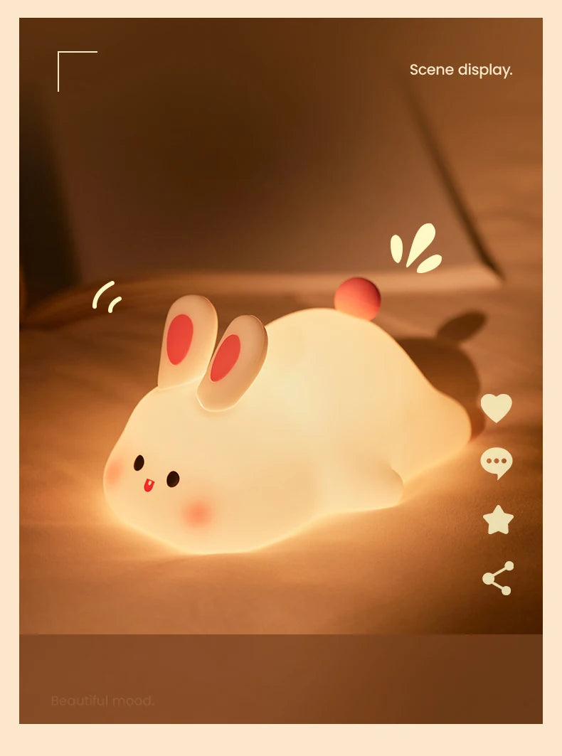 Animal Silicone Night Light — Soft Touch LED Lamp Collection