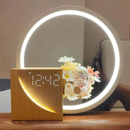 HaloSense Wooden Smart Clock Lamp — Light & Nature Sounds