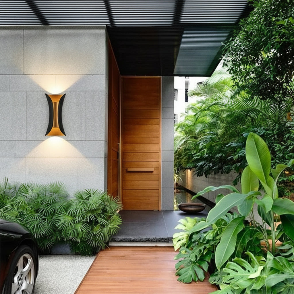 Sculpted Beam LED Wall Light – IP65 Indoor & Outdoor Up & Down Sconce