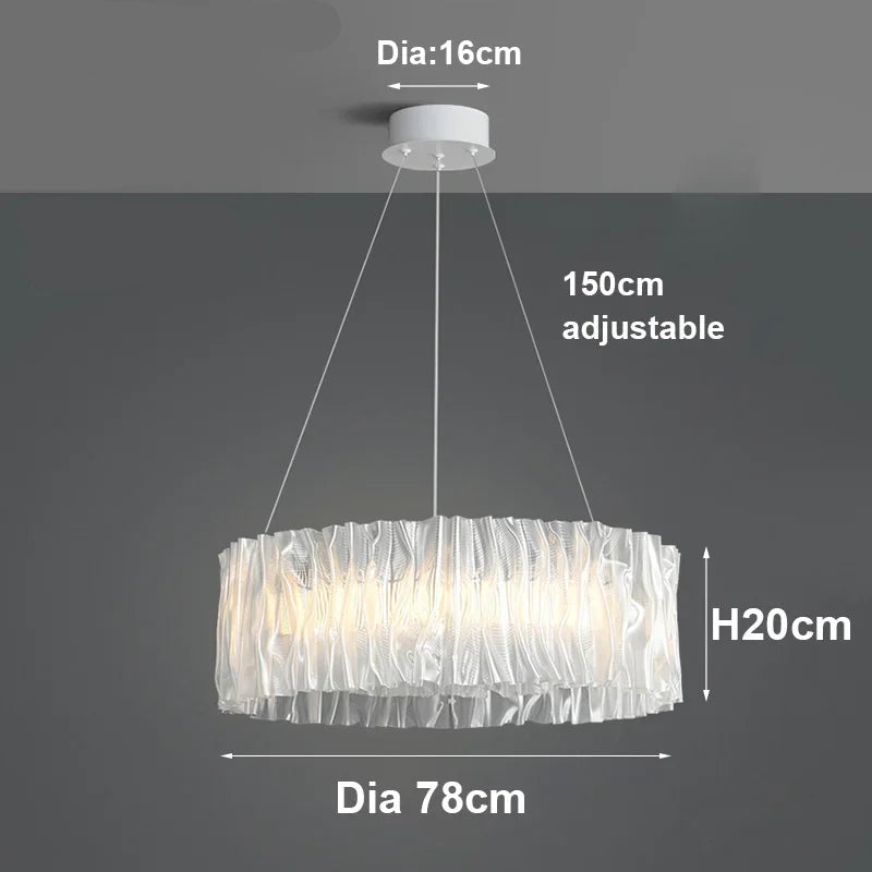 Ripple Acrylic LED Pendant Light – Modern Sculptural Chandelier