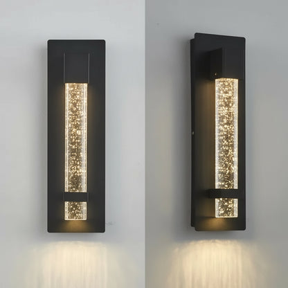 Crystal LED Outdoor Wall Light – Minimalist Waterproof Lamp for Balcony & Entrance