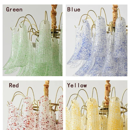 Colorful Art Glass Chandelier – Modern Statement Pendant Light