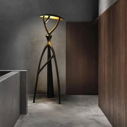 Nordic Sculptural Resin Floor Lamp – Modern Art Floor Light with Warm LED