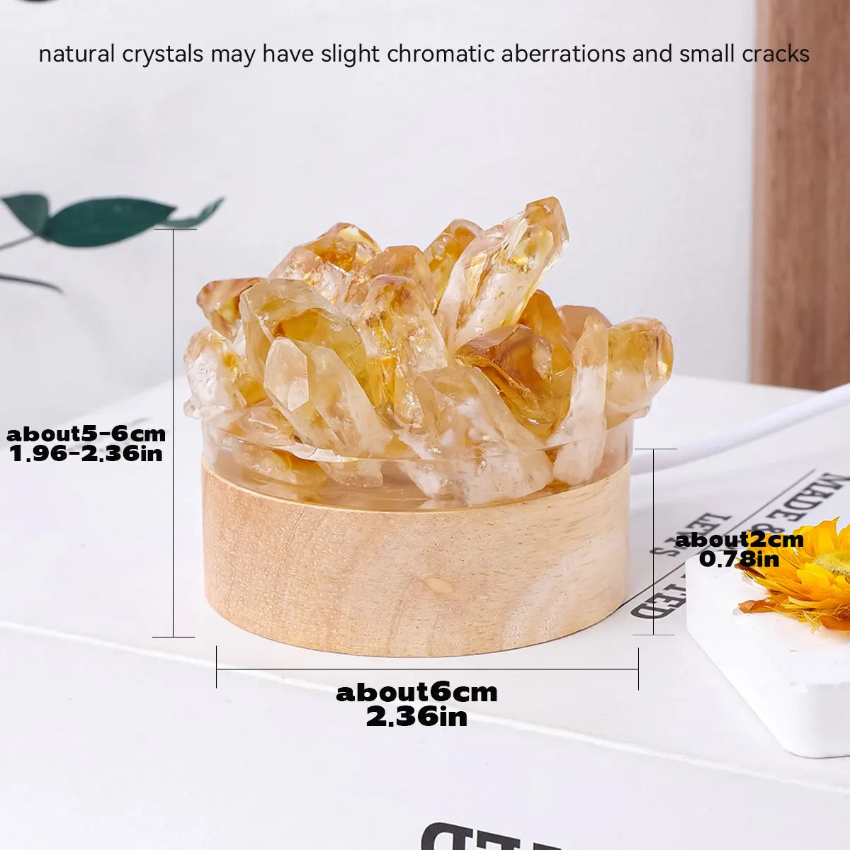Crystal Glow Lamp — Natural Stone LED Ambient Light