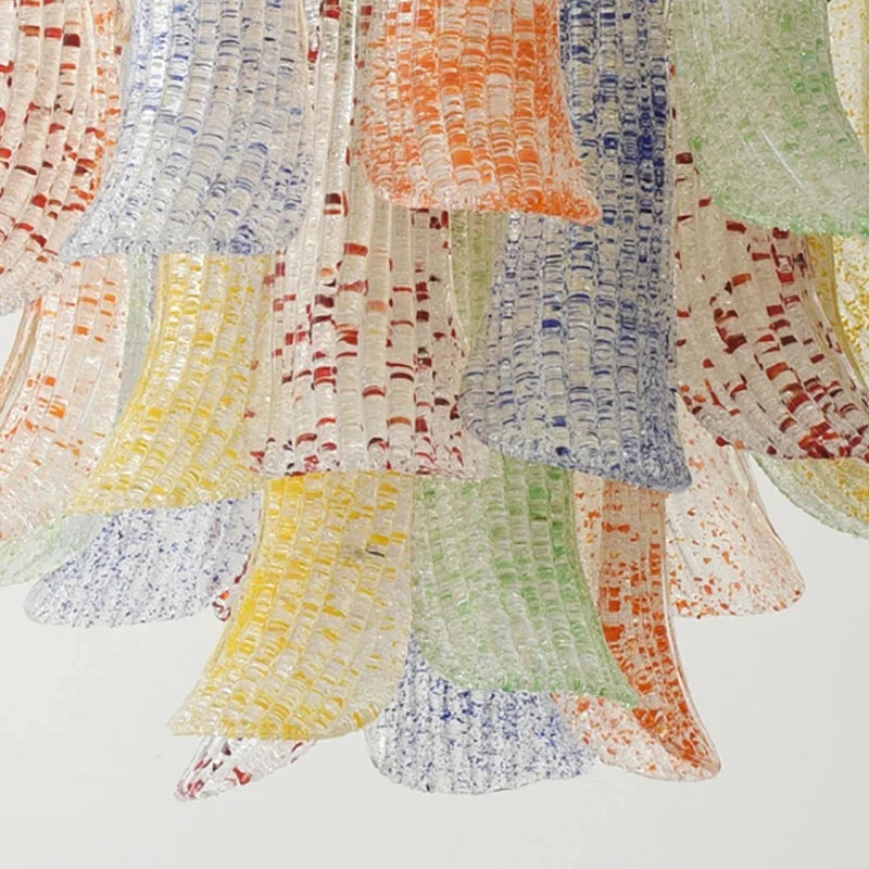 Colorful Art Glass Chandelier – Modern Statement Pendant Light