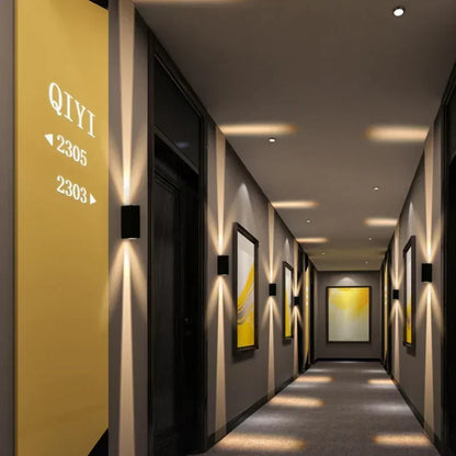 Sculpted Beam LED Wall Light – IP65 Indoor & Outdoor Up & Down Sconce