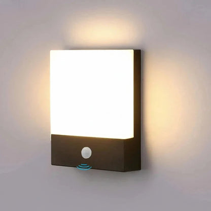 LumaSense LED Wall Light – Modern IP65 Outdoor Motion Sensor Sconce