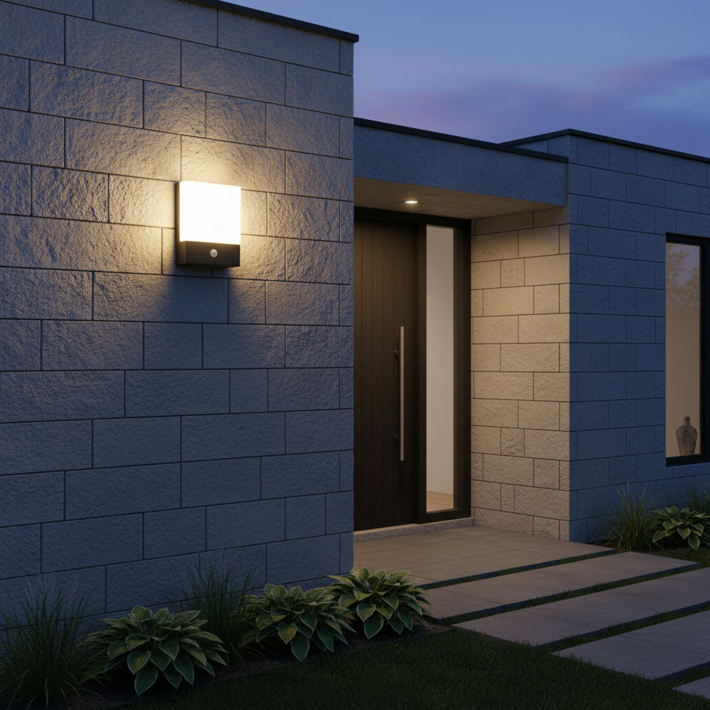 LumaSense LED Wall Light – Modern IP65 Outdoor Motion Sensor Sconce