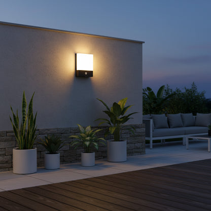 LumaSense LED Wall Light – Modern IP65 Outdoor Motion Sensor Sconce