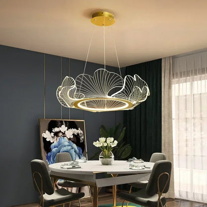 Modern Petal Pendant Light – Acrylic Flower Chandelier