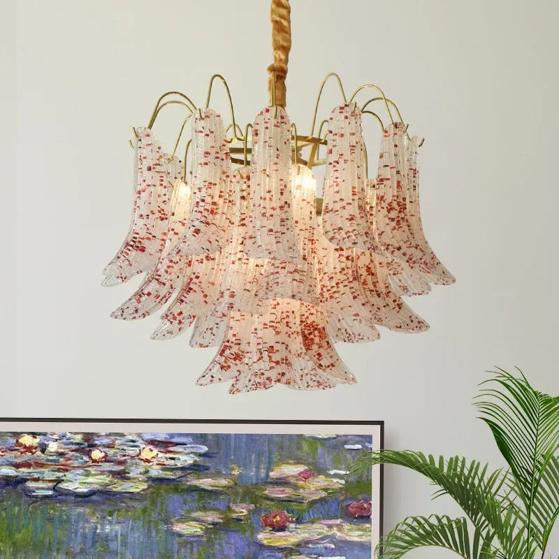 Colorful Art Glass Chandelier – Modern Statement Pendant Light