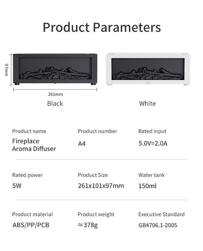 FlameMist LED Humidifier — Aromatherapy Flame Effect