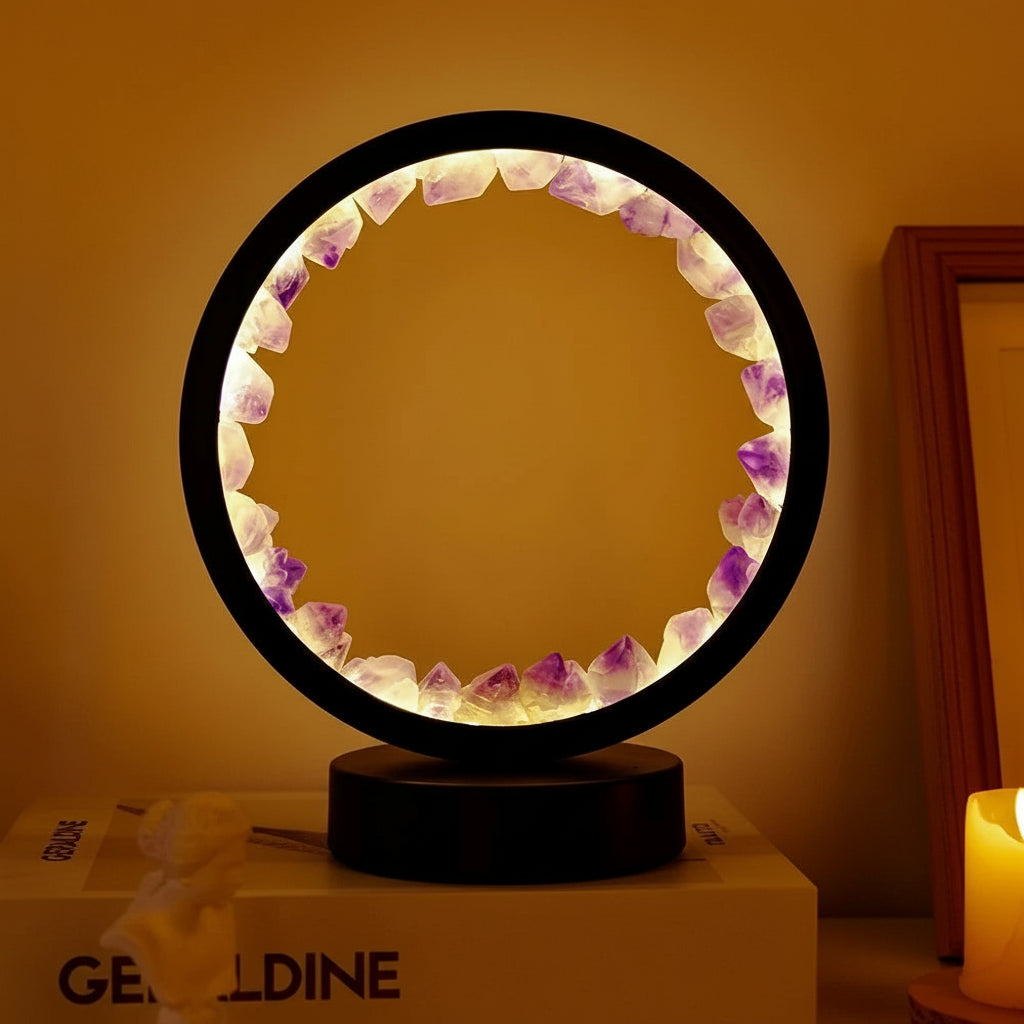 Crystal Harmony Lamp — Natural Stone Energy Light