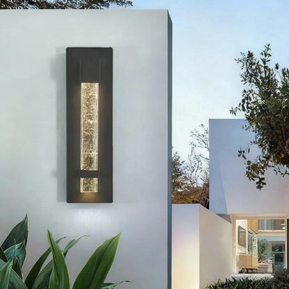 Crystal LED Outdoor Wall Light – Minimalist Waterproof Lamp for Balcony & Entrance