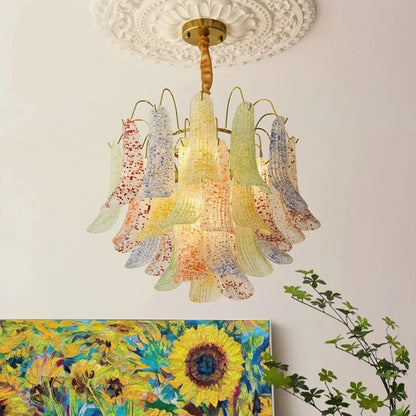 Colorful Art Glass Chandelier – Modern Statement Pendant Light