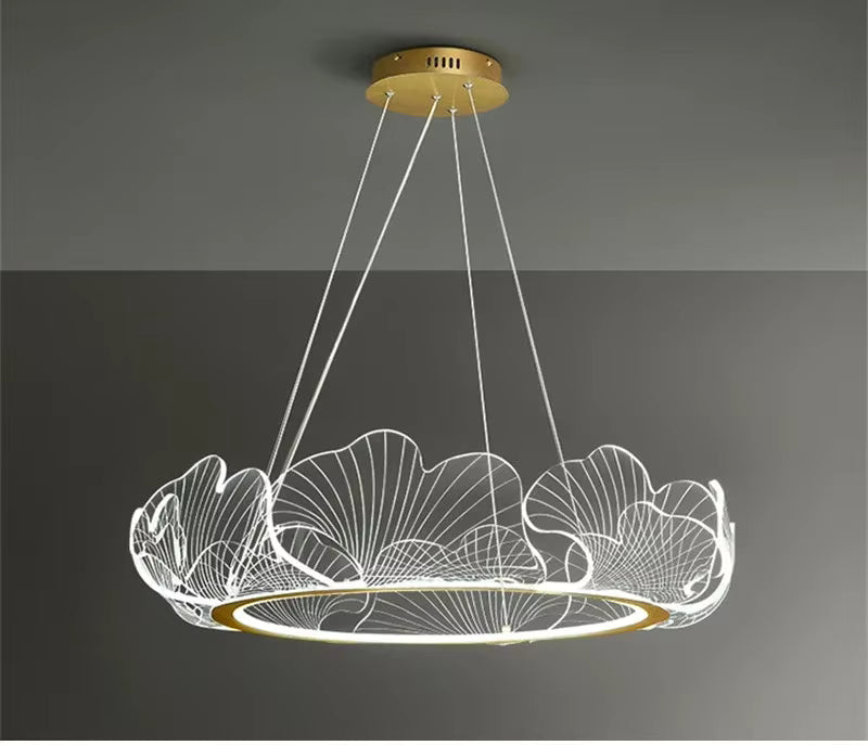 Modern Petal Pendant Light – Acrylic Flower Chandelier