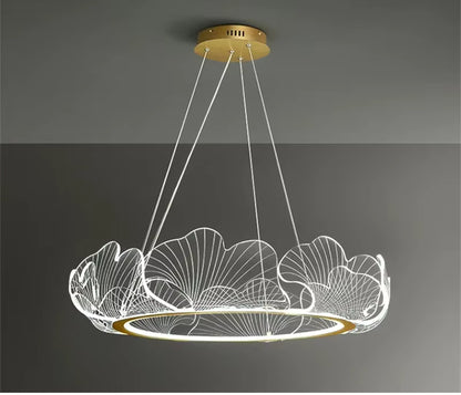 Modern Petal Pendant Light – Acrylic Flower Chandelier
