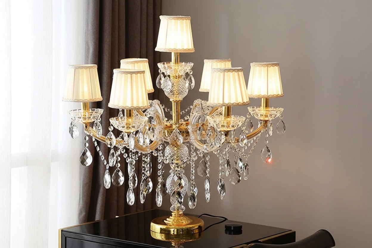 Crystal Table Lamp – Elegant Classic Accent Light