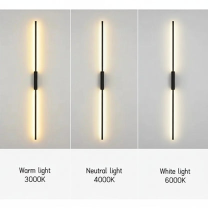 Slim Vertical LED Wall Light – Linear Ambient Stripe Lamp
