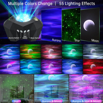 Aurora Borealis Galaxy Projector — Northern Lights Star Lamp
