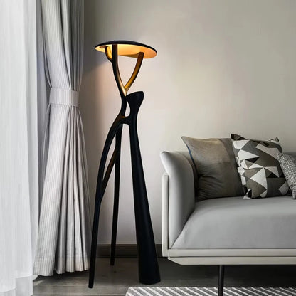 Nordic Sculptural Resin Floor Lamp – Modern Art Floor Light with Warm LED