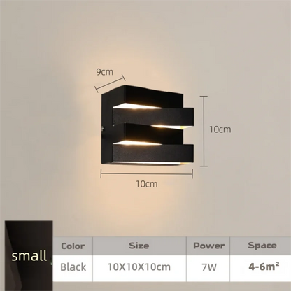 Modern LED Wall Light – Minimalist Waterproof Indoor/Outdoor Lamp