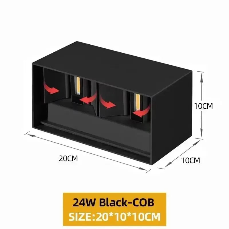 NovaBlock LED Wall Light – Modern IP65 Indoor & Outdoor Cube Sconce