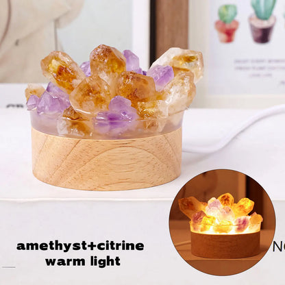 Crystal Glow Lamp — Natural Stone LED Ambient Light