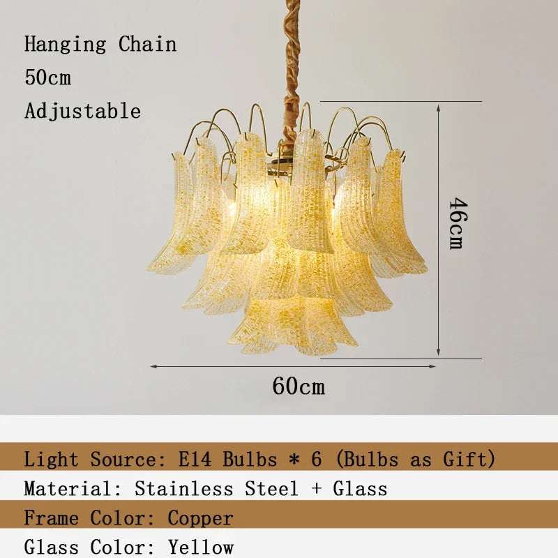 Colorful Art Glass Chandelier – Modern Statement Pendant Light