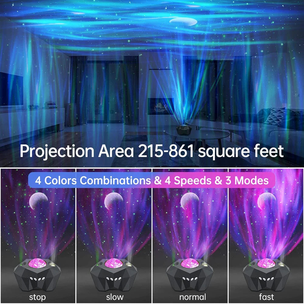 Aurora Borealis Galaxy Projector — Northern Lights Star Lamp